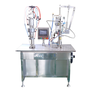 Полуавтоматическая машина для наполнения аэрозолей гелем для бритья